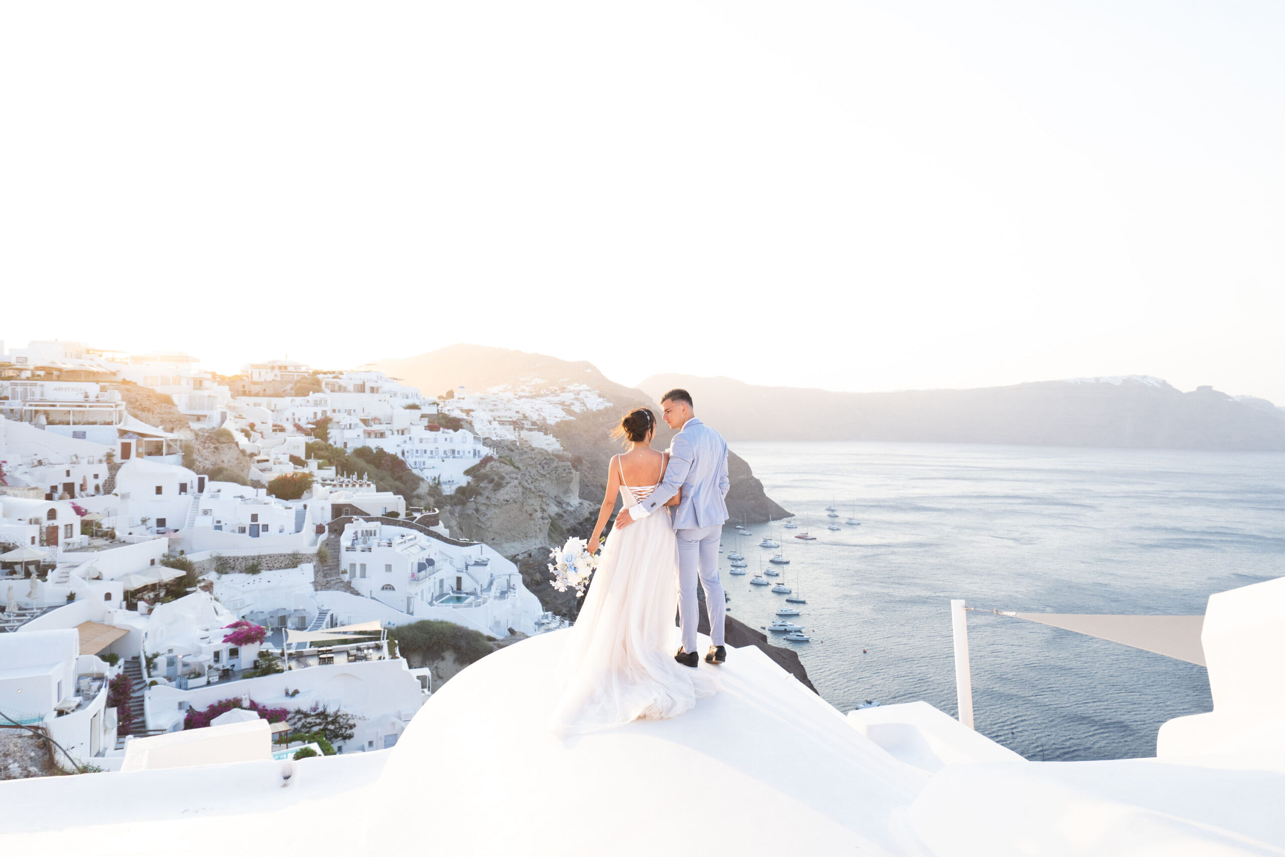 Esküvő Santorini